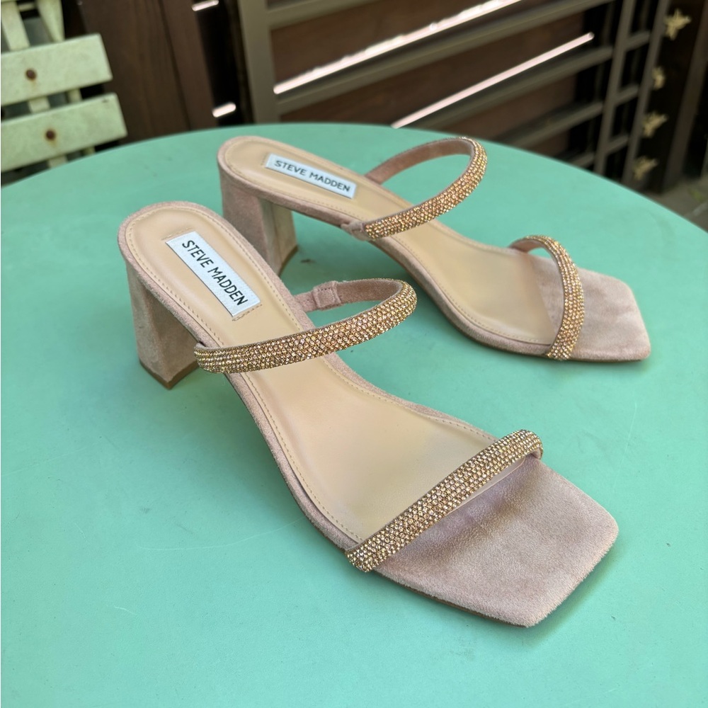 Steve Madden Women's Lilah Vegan Leather Open-Toe Block Heel Sandal